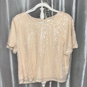 LC Lauren Conrad Sparkling Sequin Blouse